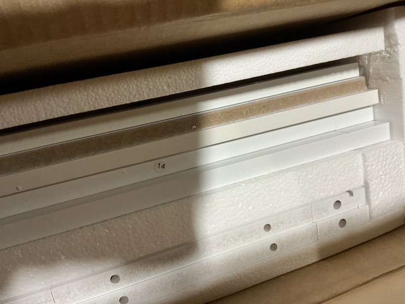 Condition photo showing Good Condition for 67" Tall Bathroom Storage Cabinet, Narrow Storage Cabinet with 2 Doors and 5 Shelves, Waterproof Base, Adjustable Shelves, Freestanding Cabinet for Bathroom, Kitchen (White 15.7" W) White 11.8"D X 15.7"W X 67"H