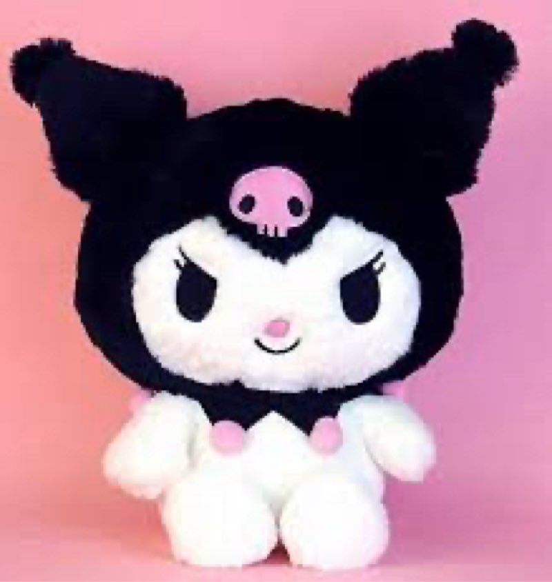Sanrio Kuromi Fluffy Stuffed Toy M Size Plush Doll 147936-20 New Gift JPSanrio