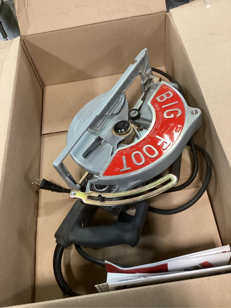 Condition photo showing As Is for Big Foot Tools 10 1/4 Circular Saw Magnesium Worm Drive Saw Beam Saw with Skil Motor - Professional Power Saw for One Pass Precision Cutting and Durability - BF-UG - SC-1025SU