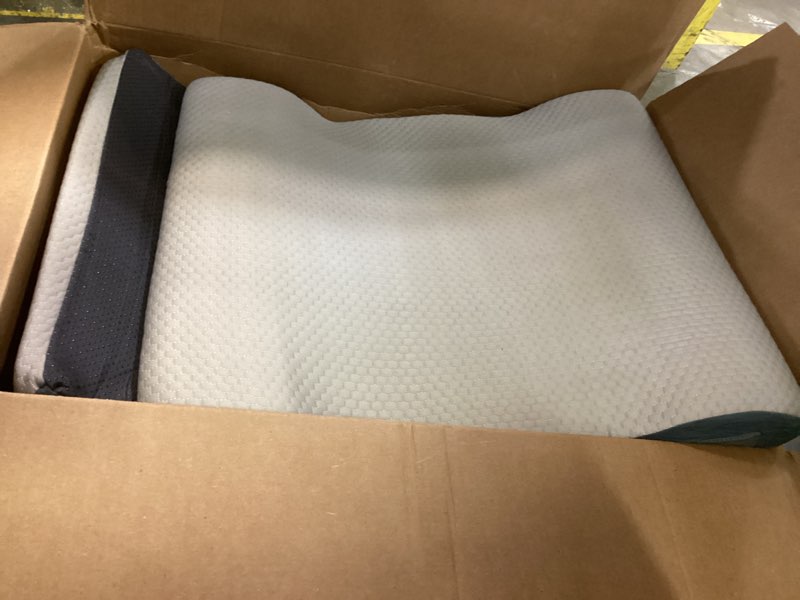 Condition photo showing As Is for 3PCS Orthopedic Bed Wedge Pillow Set for Sleeping, Sitting up in Bed, 6-in-1 Foam Wedge Pillow for Acid Reflux & Back Pain Relief & Leg Elevation, Post Surgery Pillows for GERD & Snoring, Grey Grey 3PCS