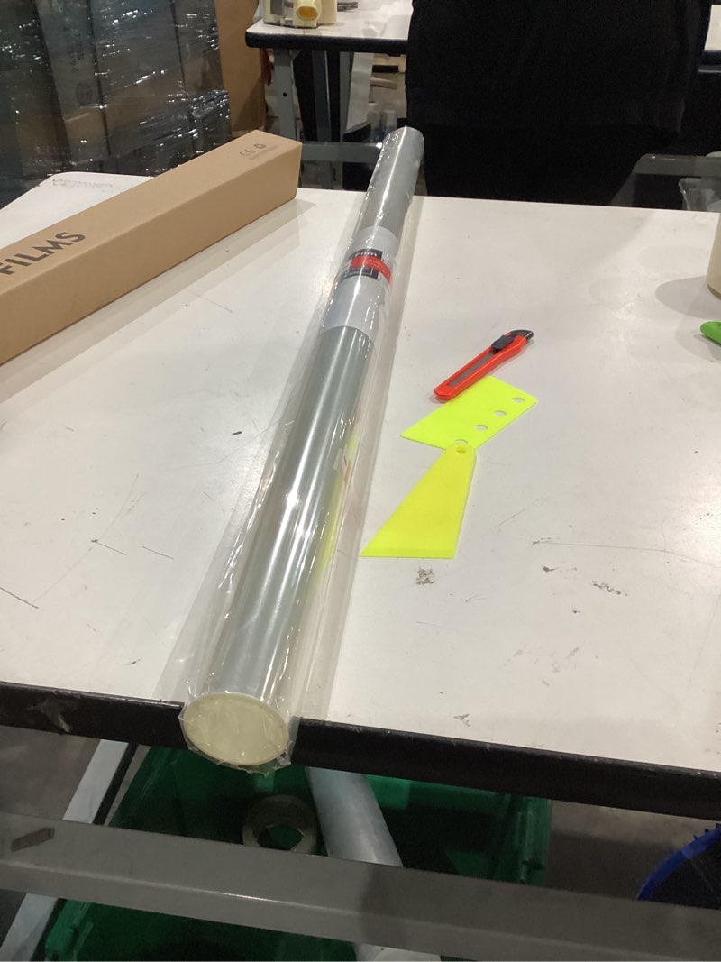 Condition photo showing Good Condition for 4mil security window film, shatterproof film, transparent self-adhesive security window film, anti shatter tempered glass film, glass protective window film for home/office 4mil 35.6in x 6.5ft
