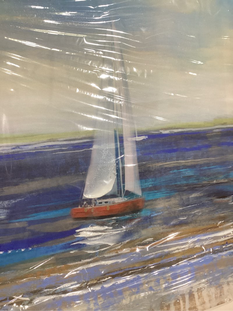 Condition photo showing New/Like New for sail boat canvas painting 