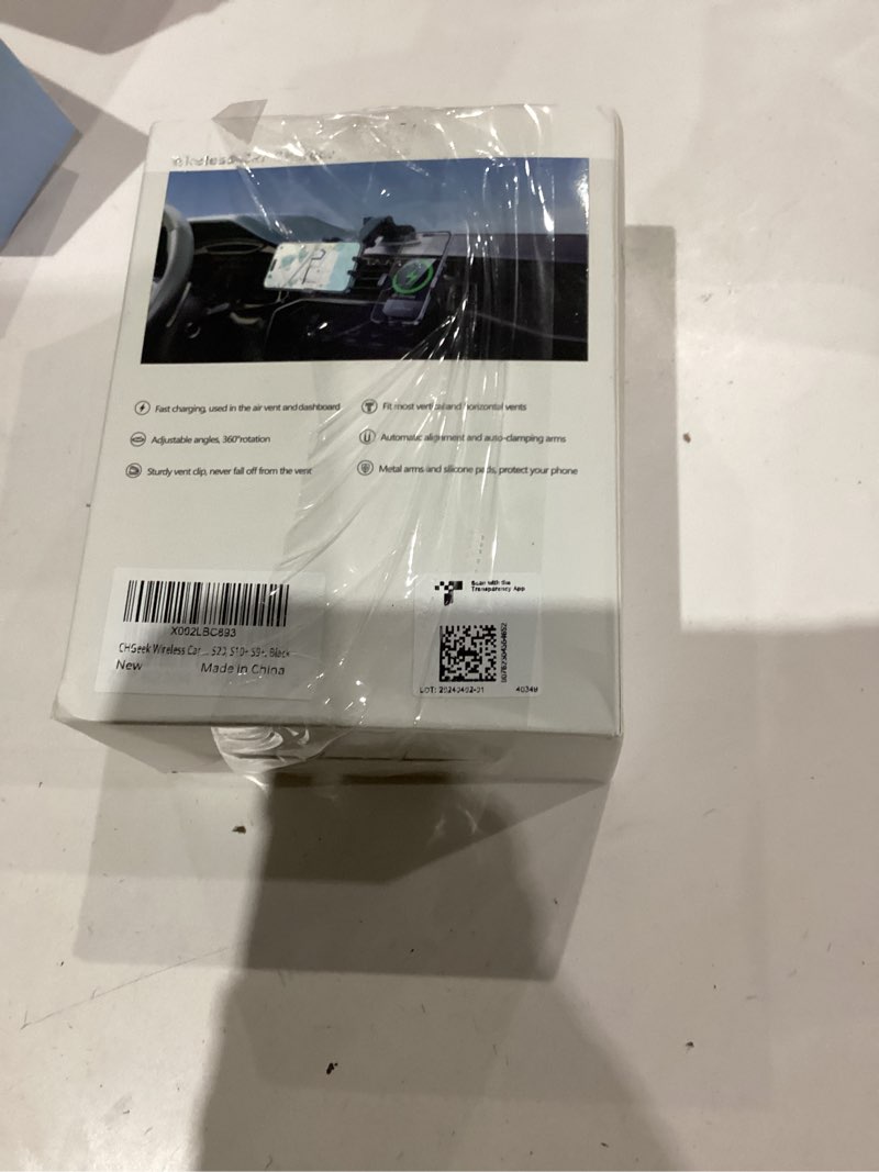 Condition photo showing As Is for CHGeek Wireless Car Charger, 2026 Upgrade 15W Fast Charging Auto Clamping Car Phone Holder Charger, Phone Holders for car Mount, fit for iPhone 17 16 15 14 13 Mini Pro Max XR,Samsung Galaxy S25 Ultra Matte Black