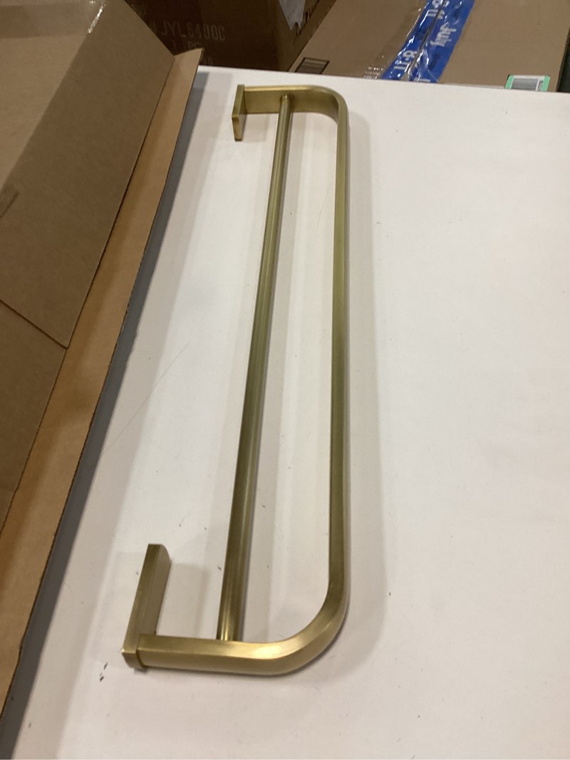 Condition photo showing Good Condition for Flybath Towel Rail Bar Double Layer Brass Antique Holder Wall Mounted, Brushed Bronze Brushed Bronze (Antique Brass)