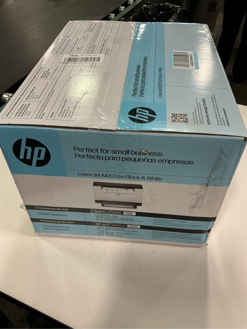 Condition photo showing New/Like New for HP LaserJet M207dw Laser Wireless Printer, Black and White, Duplex, Best-for-Office