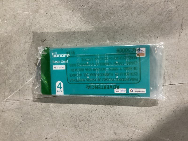 Condition photo showing Good Condition for sonoff basic-1gs gen5 matter wi-fi smart switch, needs neutral wire, diy smart home automation module, compatible with apple home, alexa & google assistant, no hub required, white, 4 pack