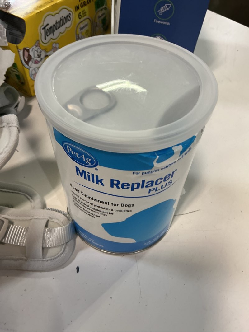 Condition photo showing As Is for petag milk replacer plus food supplement for dogs 10.5 ounce powder for puppies newborn to 6 weeks
