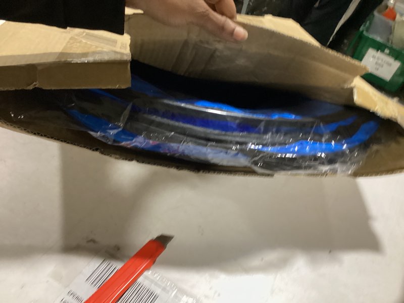 Condition photo showing New/Like New for Wakeman Collapsible Trash Can - Pop Up 44-Gallon Outdoor Portable Garbage Bag Holder with Zippered Lid - Recycle Bin for Camping or Parties (Blue) Blue 44 gallons