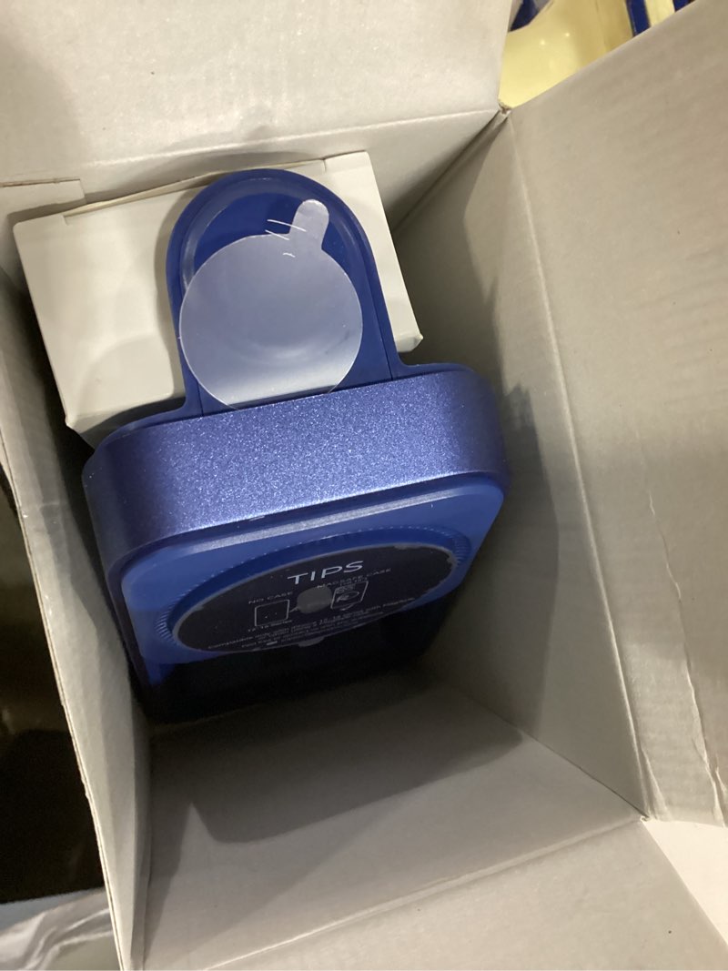 Condition photo showing Good Condition for Apor 3 in 1 Charging Station for iPhone, Magsafe Wireless Charger with Cooling Fan for iPhone 17 16e 16 15 14 13 12 Series & Apple Watch Charger, Wireless Charging Station for AirPods 4/3/Pro (Blue)