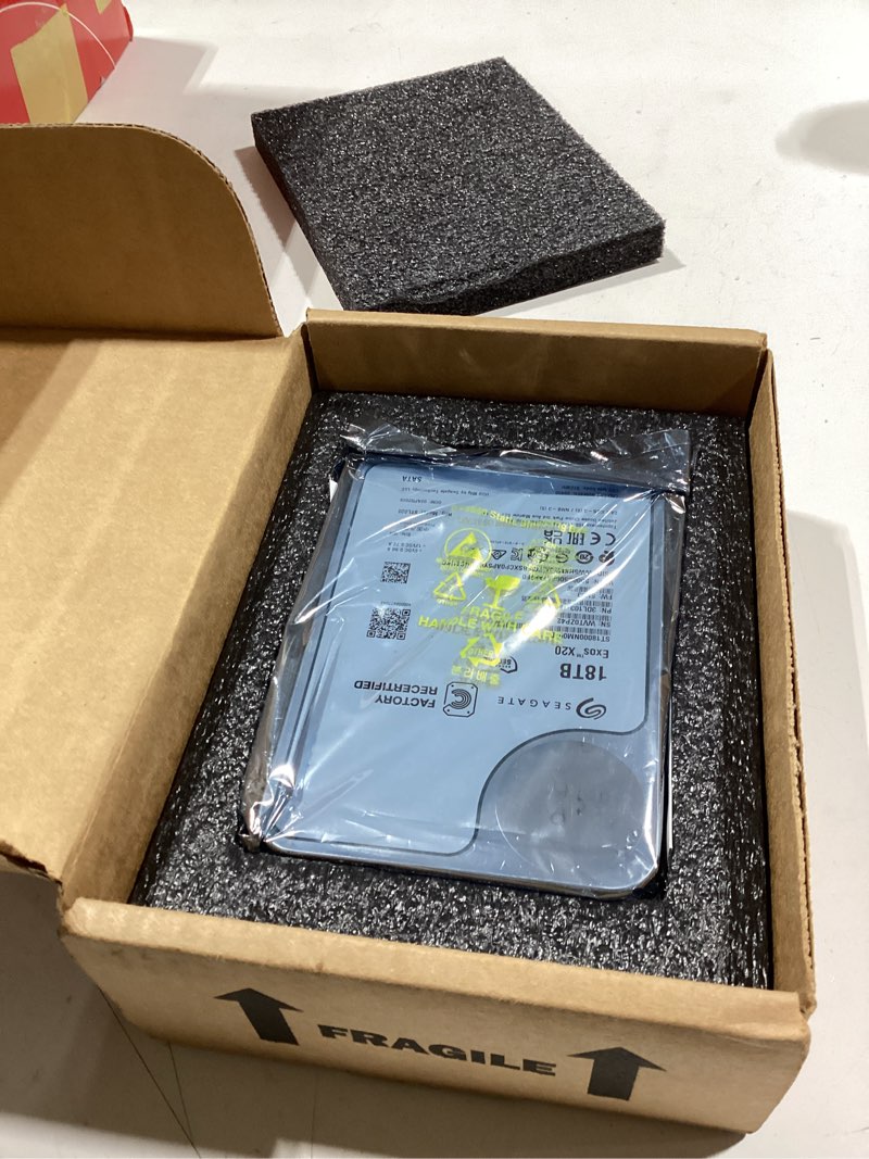 Condition photo showing Good Condition for seagate exos x20 18tb 7200 rpm 512e sata 6gb/s 3.5" enterprise hard drive - st18000nm003d (renewed)