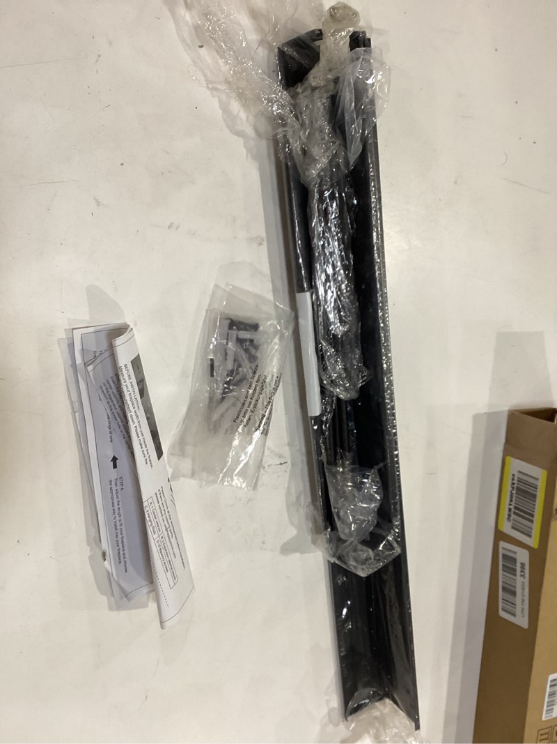 Condition photo showing New/Like New for Adjustable Fireplace Curtain Rod Kit- Black Fireplace Rod Kit for Fireplace Screen Mesh Spark Curtain Valance, Adjust from 36 to48 Inch, Screens Not Included 36-48inch