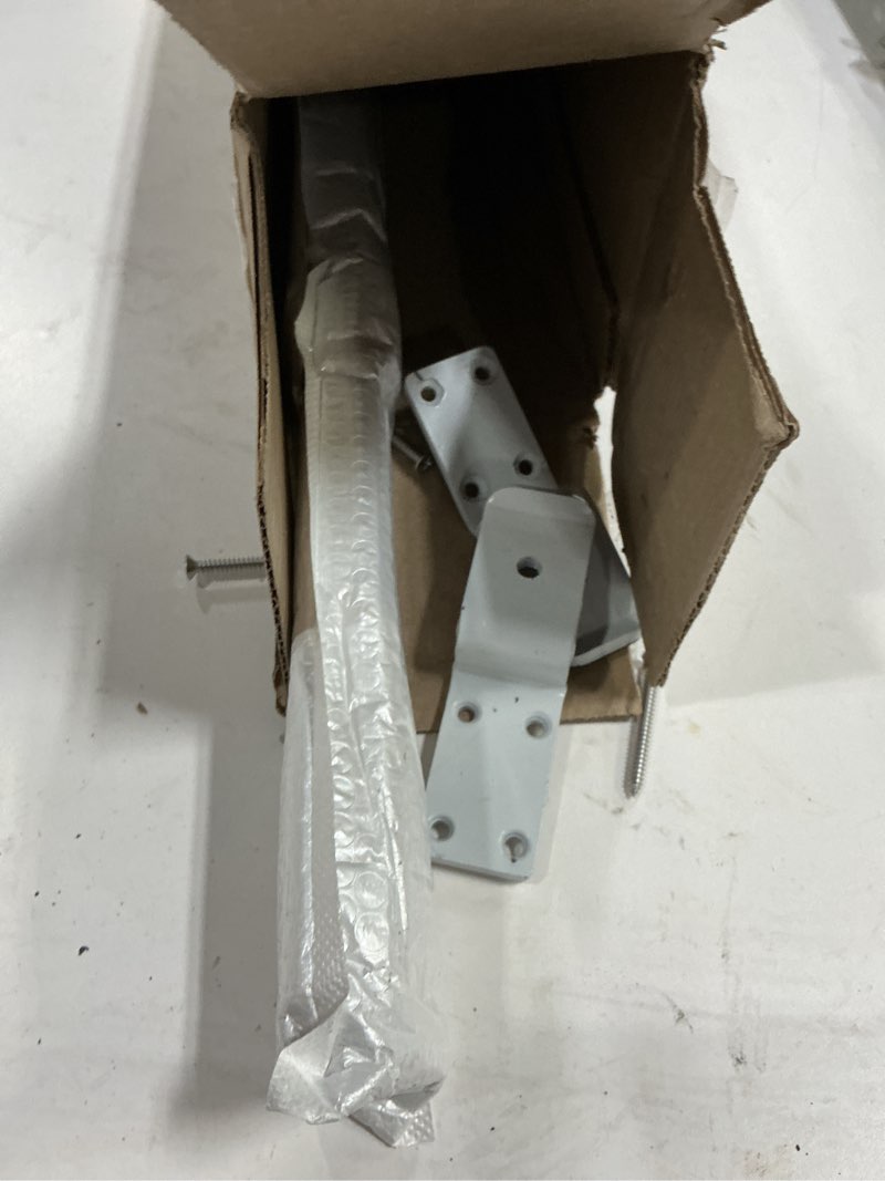 Condition photo showing As Is for 2x4 Door Barricade Brackets, Grade U-Shaped Security Brackets for Wood, Sheds, Gates & Basement Doors (2x4 Lumber Lock) 3mm White