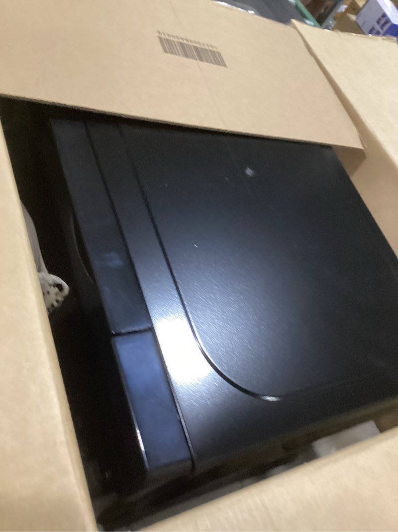 Condition photo showing As Is for comfee' em720cpl-pmb countertop microwave oven with sound on/off, eco mode and easy one-touch buttons, 0.7cu.ft, 700w, black