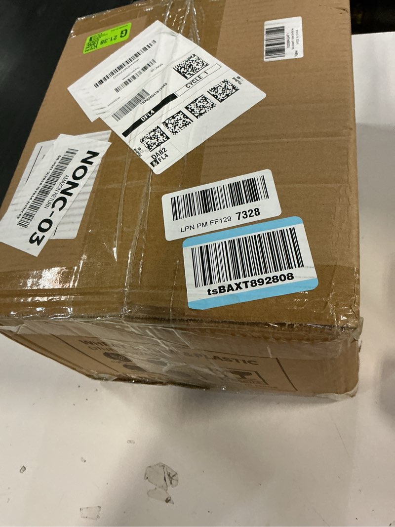 Condition photo showing Good Condition for Teivio 24-piece Plastic Wheat Straw Square Dinnerware Sets,Service for 6, Unbreakable Dinner Plates, Salad Plates, Snack Bowls, Tumblers 20 oz, Dishwasher Safe, Outdoor Kitchen Dish Set, Grey Gray