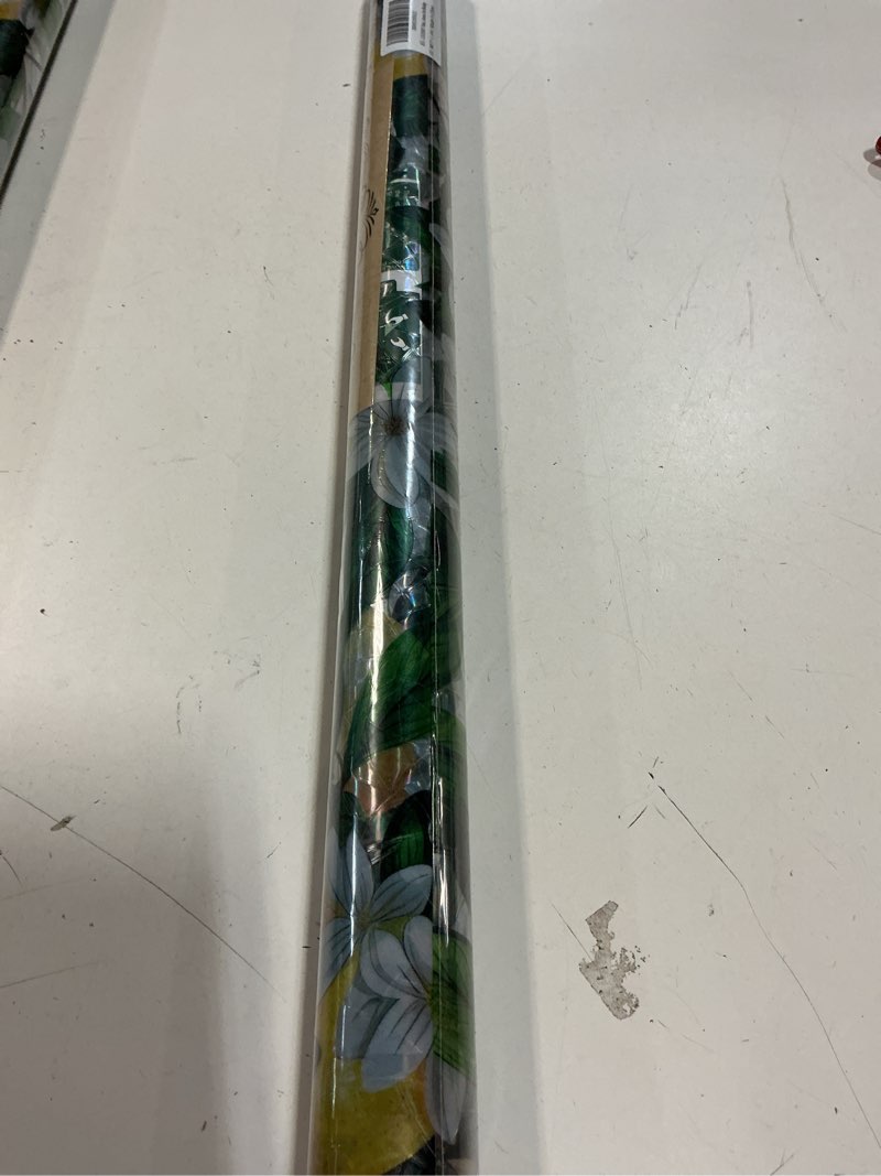 Condition photo showing New/Like New for stained glass window film, rainbow privacy, one way decorative tint, static cling, renter friendly for home bathroom door rainbow lemon tree 23.5*78.5