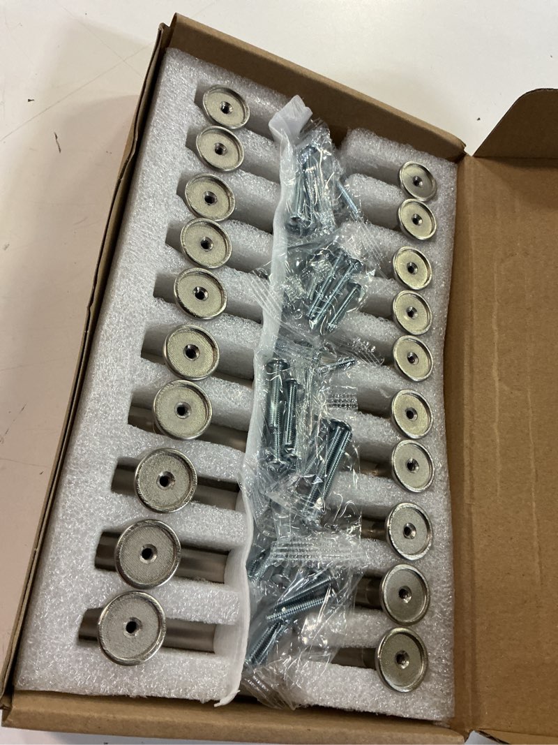 Condition photo showing New/Like New for 10 pack 3-3/4 inch(96mm) hole center brushed nickel cabinet pulls square cabinet handles solid heavy duty pulls for kitchen dresser closet & bathroom cabinets hardware brushed nickel 3-3/4 inch(96mm)hole center 10