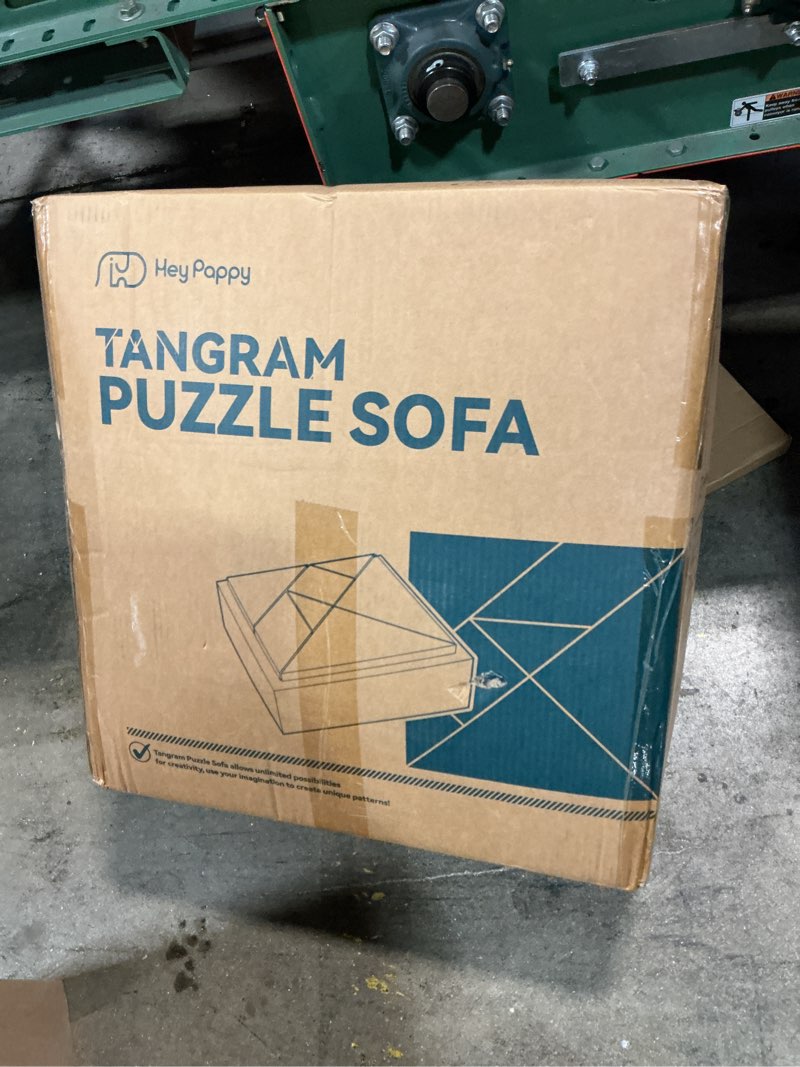 Condition photo showing New/Like New for Kids Play Sofa, Tangram Square Puzzles Couch Furniture, Modular Kids Play Couchs Furniture, Puzzle Solving Couch Building Fort for Playroom Bedroom Boys Girls Teens, Glow Square Glow