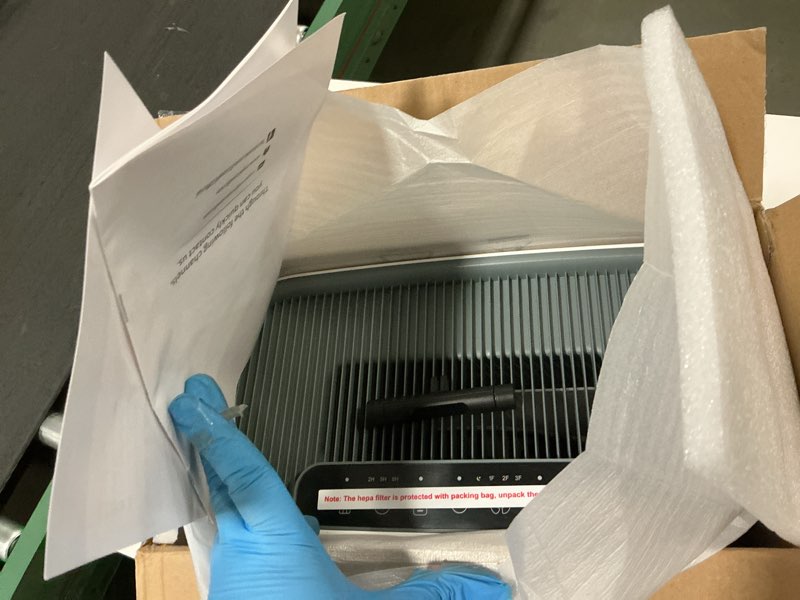 Condition photo showing New/Like New for Air Purifiers for Home Large Room up to 2180 Sq Ft, DBFIT HEPA Air Purifier with Washable Nylon Pre-Filter, PM2.5 Air Quality Sensor, Air Cleaner for Pet Hair, Odor, Smoke, Dust, Pollen AP2410 White