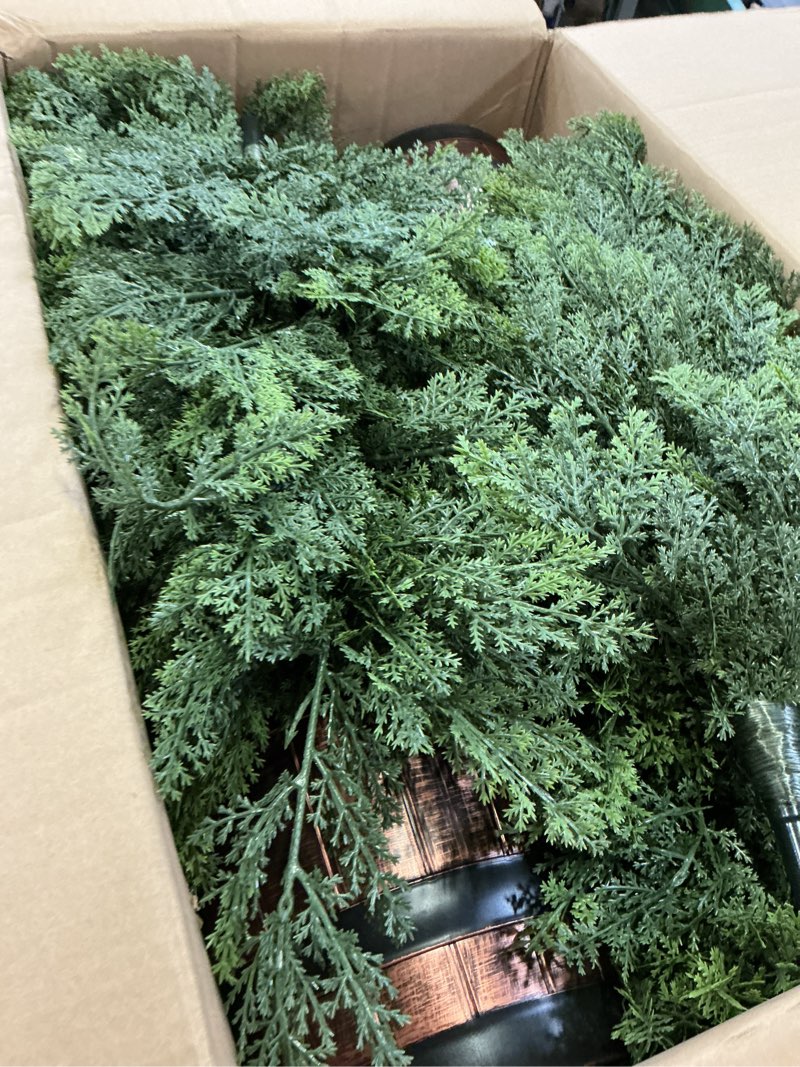 Condition photo showing Good Condition for 4ft artificial cypress trees in pot faux cedar trees fake pine cypress trees plant for indoor outdoor decor(set of 2)