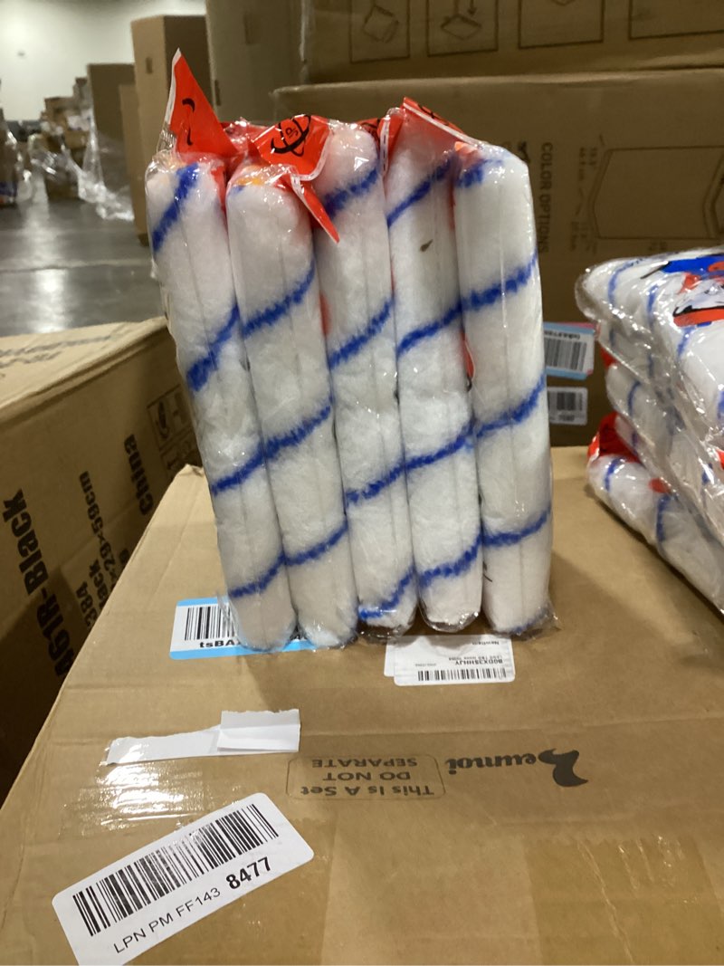 Condition photo showing Good Condition for Leumoi 50 Pcs 4 Inch Microfiber Mini Paint Rollers High Density Microfiber Paint Roller Covers, Painting Supplies for Home Wall Cabinets Ceilings