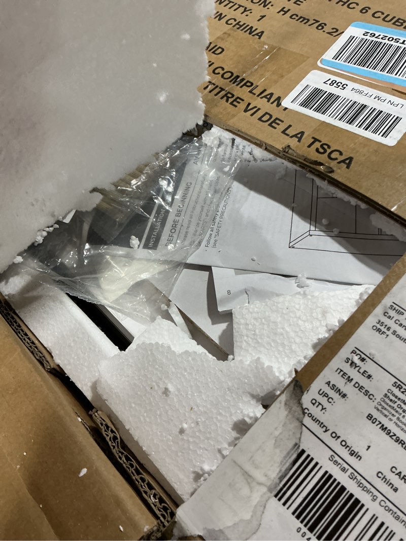 Condition photo showing Good Condition for ClosetMaid 6 Cube Storage Shelf Organizer Bookshelf with Open Back, Vertical or Horizontal, Easy Assembly, Wood, White Finish 6-Cube White