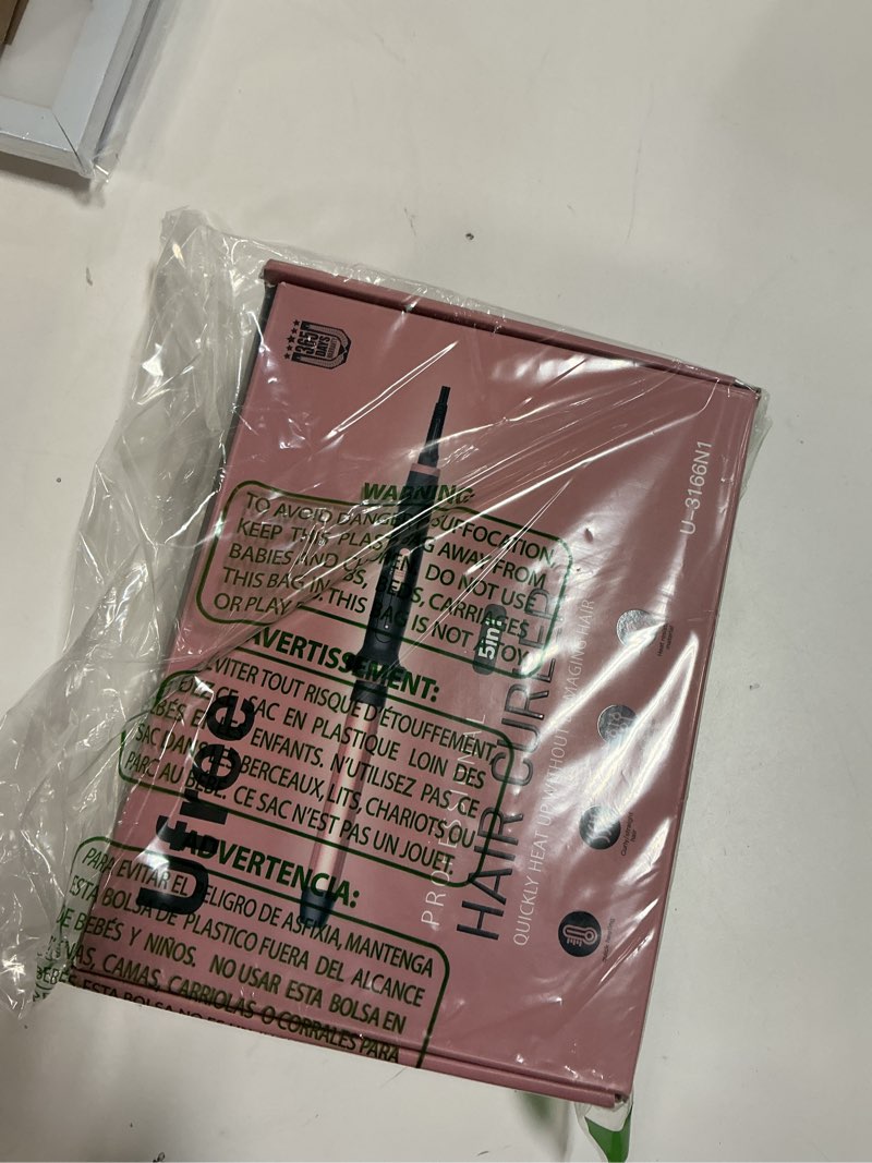 Condition photo showing New/Like New for Ufree 5 in 1 Curling Iron with Interchangeable Ceramic Barrels (0.35"-1.25"), Curling Wand Set with Flat Iron Hair Straightener, Instant Heat Up, Dual Voltage Hair Curler, Gifts for Women Rose Gold