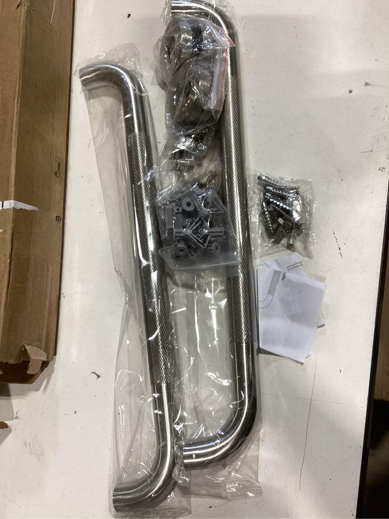 Condition photo showing Good Condition for grab bars for shower 2 pack 18-inch, stainless steel anti-slip safety shower handle for elderly bathroom wall support handicap handicap grab bars for seniors, brushed nickel 18 inches brushed nickel