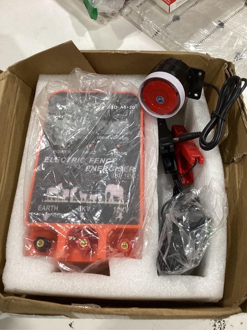 Condition photo showing Good Condition for 5.5j electric fence charger energizer, 5.5 joules 10 miles | ac dc 2 in 1 powered supply, input 12v output 8 kv or 12kv with display and alarm,contain cattle cow and livestock, no remote xsd-5.5joule 200 acre