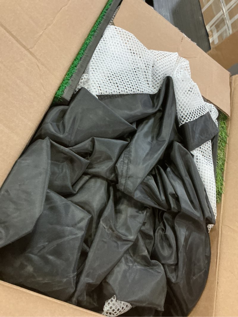 Condition photo showing As Is for Golf Net with Practice Mat,Golf Hitting Aid Nets 10x7FT for Backyard Driving Chipping Training Swing,Gifts for Men Dad Him and Golfer