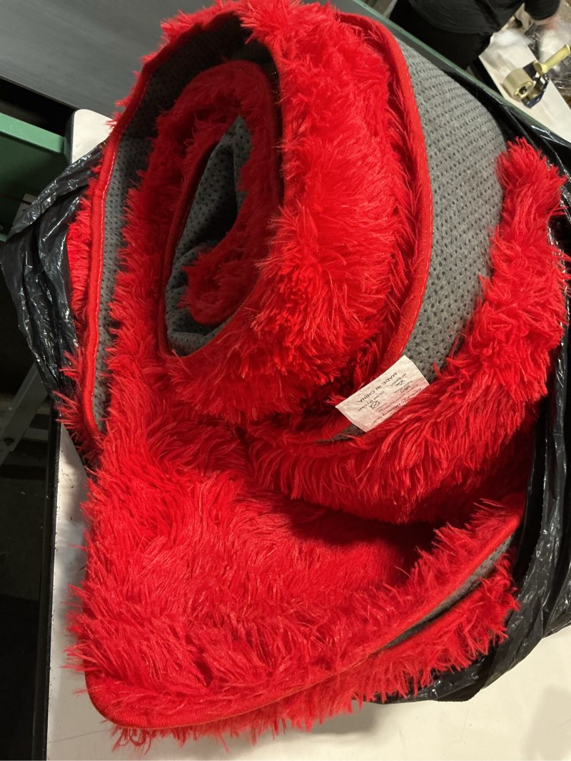 Condition photo showing Good Condition for Large Area Rugs for Living Room Bedroom, 8x10 Feet Red Fluffy Shag Rugs, Ultra Soft Shaggy Plush Fuzzy Modern Indoor Throw Floor Carpet for Kids Girls Boys Dorm Nursery Home Decor Aesthetic 8' x 10' (Rectangular) Red