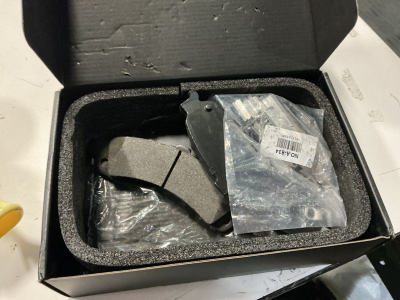 Condition photo showing As Is for Rear Semi-metallic Disc Brake Pads Set for Chevy Silverado 1500, Avalanche, Tahoe, Suburban 1500, for GMC Sierra 1500, Yukon XL 1500, for Cadillac Escalade ESV EXT 2001-2007 4PCS(With Hardware)