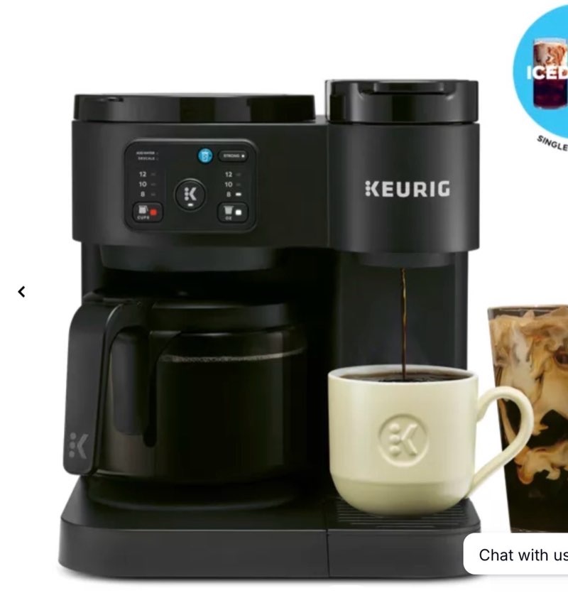 Keurig K-Duo Essentials Hot & Iced Single Serve K-Cup Pod & Carafe Coffee Maker (Gen 2) K5500 - Refurbished