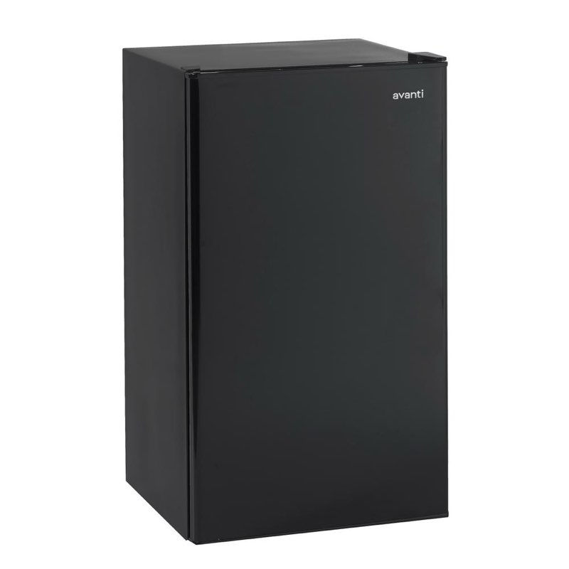avanti 3.2 cu. ft. compact refrigerator, mini-fridge, in black (rm3316b)