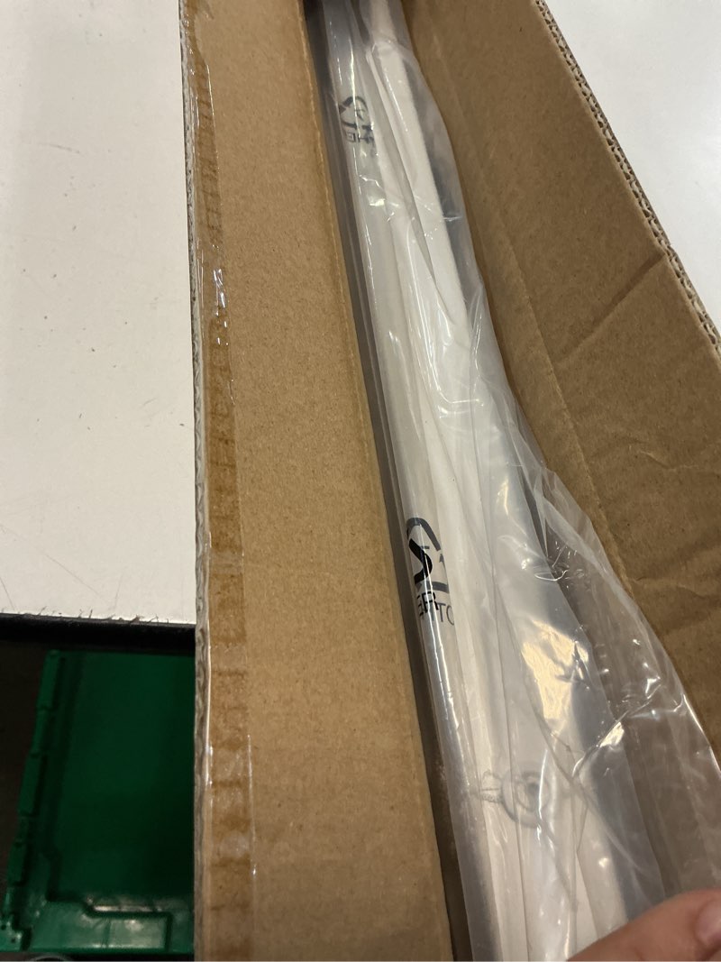 Condition photo showing Good Condition for cordless vinyl mini l blinds 40" w x 48" h, 1" slat white horizontal windows l blind for door, shades, camper, light filtering, interiors, arrive 1/2 inch narrower indoor 40"w x 48"h