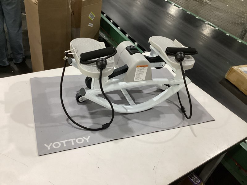 Condition photo showing New/Like New for yottoy lateral rock stepper for exercise at home with digital monitor/resistance bands, portable rocking stepper side to side for home workout, intense legs & glutes activation & fat burning