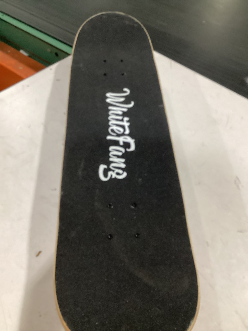 Condition photo showing Good Condition for whitefang skateboards for beginners, complete skateboard 31 x 7.88, 7 layer canadian maple double kick concave standard and tricks skateboards for kids and beginners check