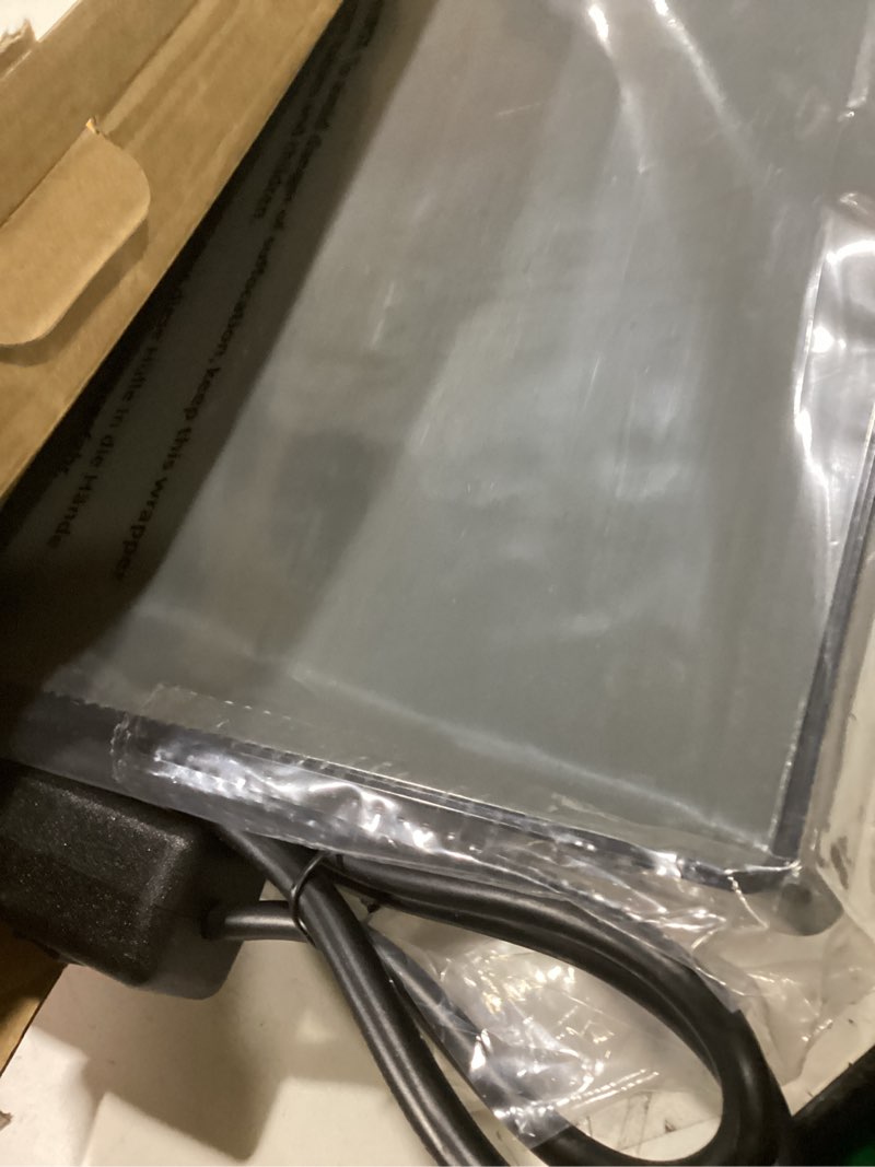 Condition photo showing Good Condition for Cozy Products New and Improved Cozy Legs, Flat Panel Space Heater for Home and Office, Portable Heater with Built-in Thermostat, 200-watt, Energy-Efficient, 19" x 13" x 5/8", 5 lbs., Black