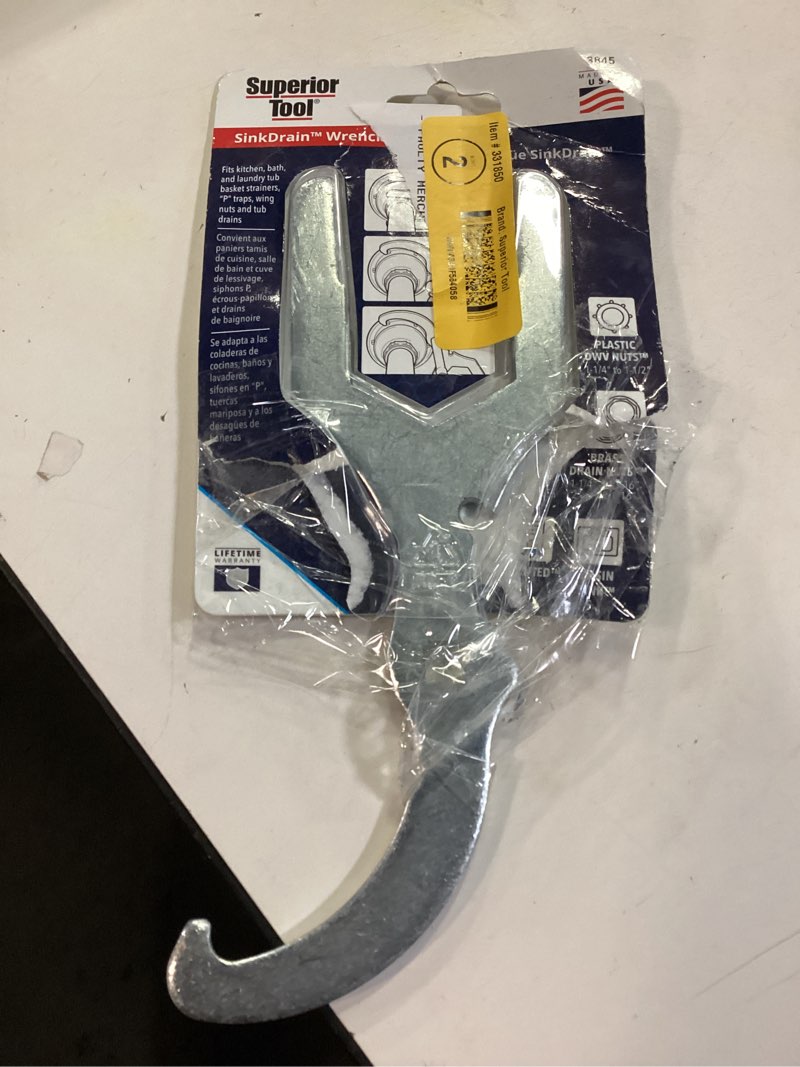 Condition photo showing Good Condition for Superior Tool 3845 Sink Drain Wrench
