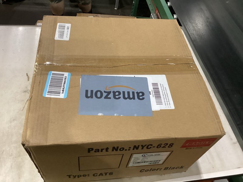 Condition photo showing Good Condition for newyork cables | cat6 ethernet cable 1000ft | bulk riser (cmr) 23awg, utp 4 pairs, 550mhz 10gbps high-speed lan cable for streaming, gaming, home, office | easy pull box | blue blue solid conductors
