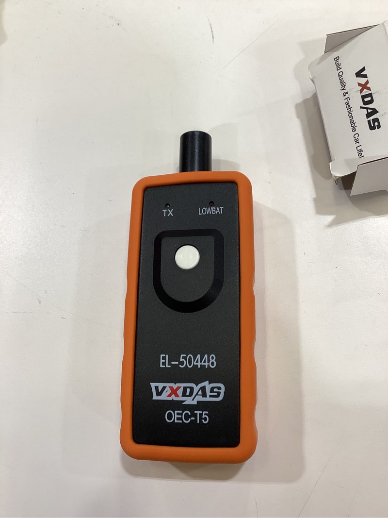 Condition photo showing Good Condition for vxdas tpms relearn tool only for gm vehicles (2006-2024 chevy/buick/gmc/opel/cadillac) original sensor with 315/433 mhz, tire sensors pressure monitor system reset tool oec-t5-2025 edition