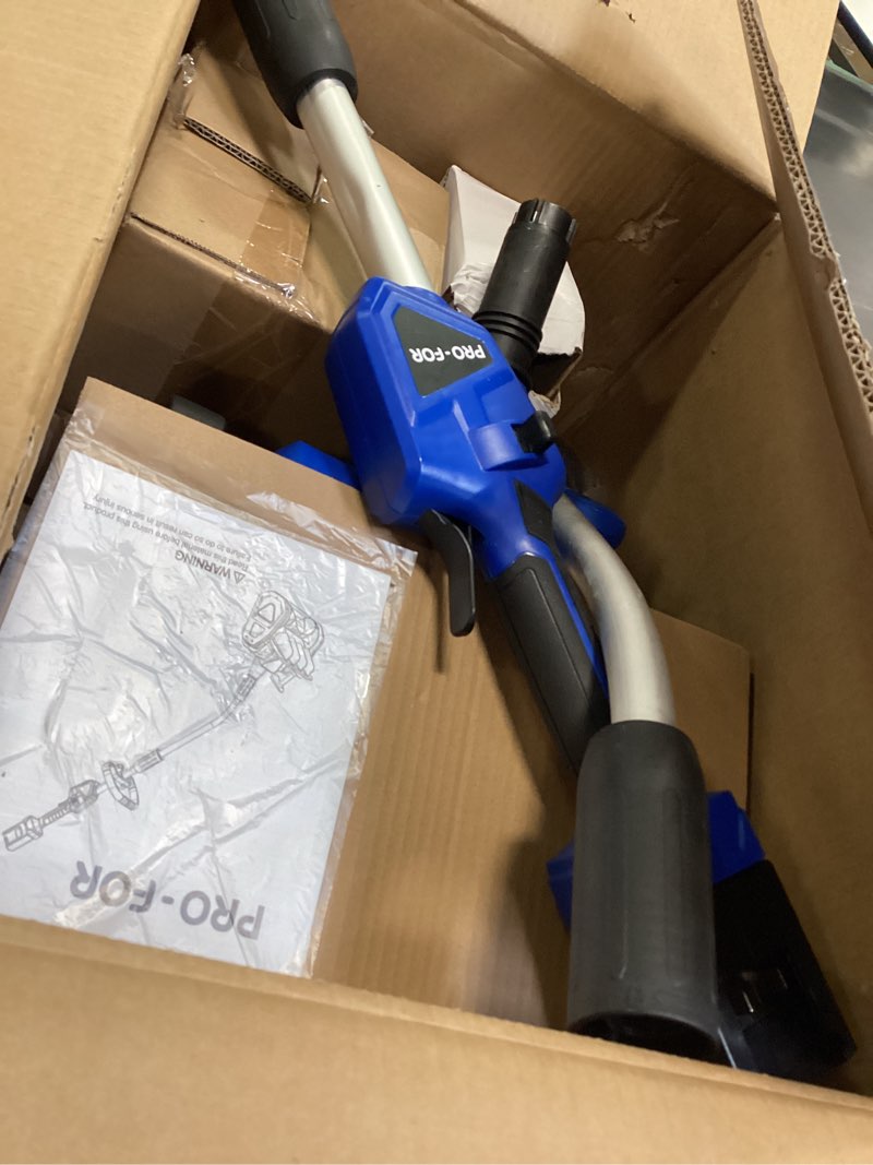 Condition photo showing As Is for PRO-FOR 40V Cordless Snow Shovel, Lightweight Electric Snow Blower Alternative with 2×4.0Ah Batterie