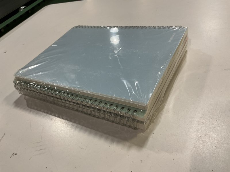 Condition photo showing New/Like New for TWONE 4 Pack Spiral Notebook, 7"x10", 140 Graph Pages, Waterproof Frosted PP Cover, Ideal for School, Office, and Personal Use B5 Multi