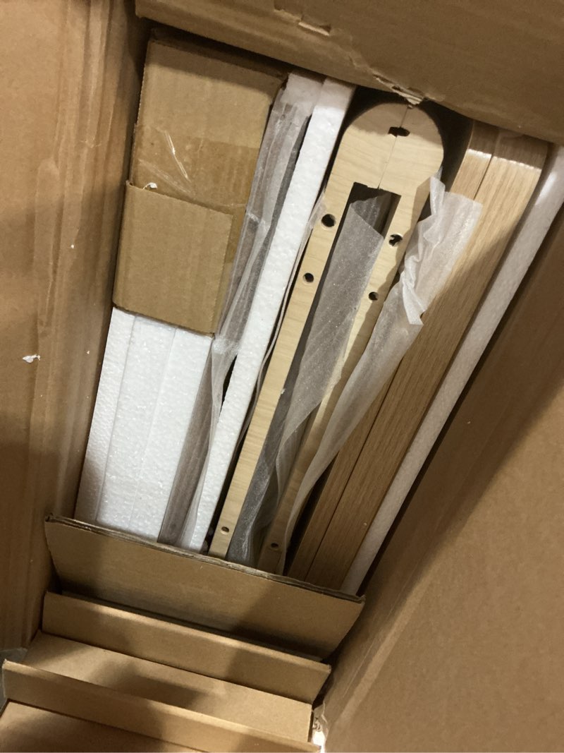 Condition photo showing New/Like New for LYNCOHOME Fluted Nightstand with Charging Station, 19.7 inch Wide End Table with 2 Drawers, Modern Wood Bedside Table for Bedroom,Natural,1 Pcs 15"D x 19.7"W x 25.5"H?2 Drawers? Natural 1