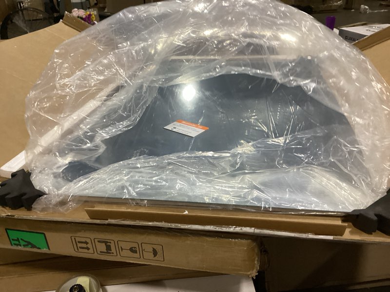 Condition photo showing As Is for tokeshimi 24x36 beveled wall mirror decorative, bathroom vanity mirrored with 1" beveled edge, shatterproof modern frameless mirror bathroom rectangle for living room, entryway, restroom 24"l x 36"w rectangle-shaped