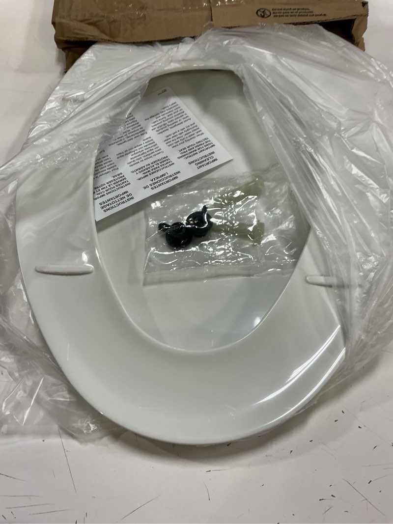 Condition photo showing As Is for bemis 170 durable plastic toilet seat, elongated, white