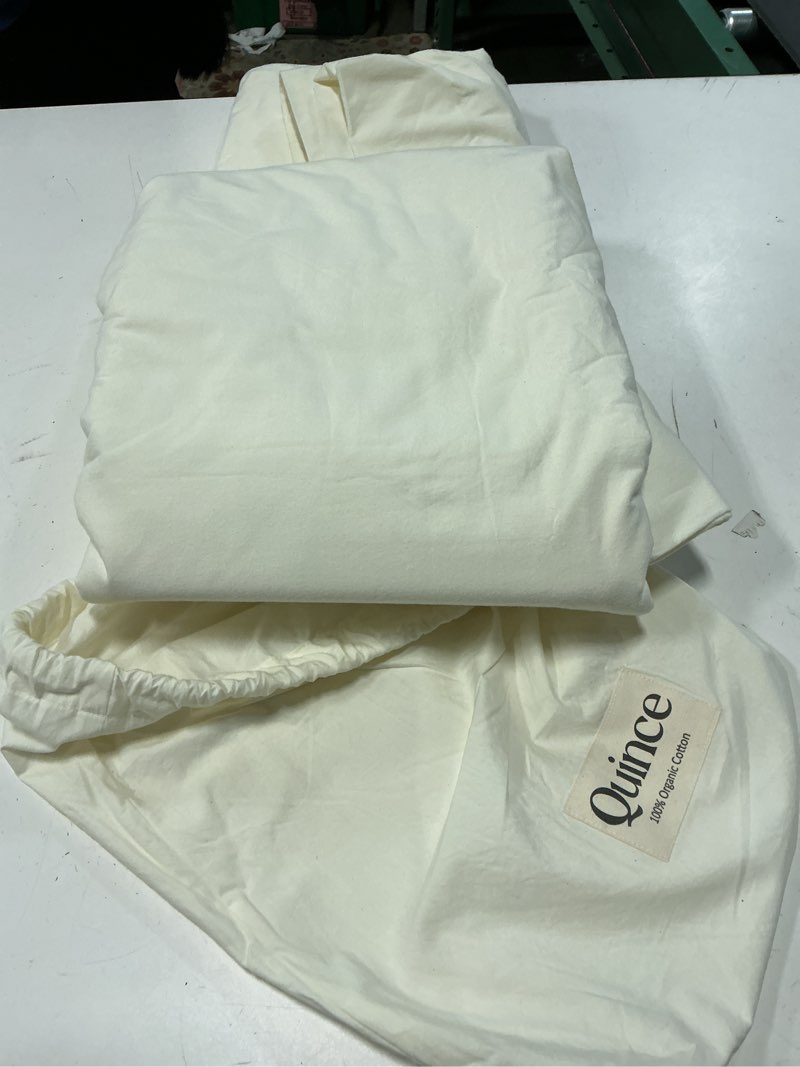 Condition photo showing Good Condition for european linen duvet cover size full queen color ivory 