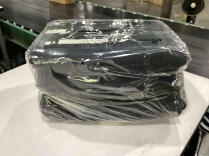 Condition photo showing New/Like New for sportneer stadium seats with back support: 6 reclining position folding bleacher chairs with back and cushion - padded bleacher seats with shoulder strap & storage pocket for events, outdoors, camping 17"x11.8"x14" black, 2 pack
