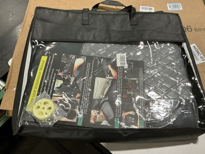 Condition photo showing Good Condition for JOJOBAY Car Seat Covers for Dodge Ram 2 Pcs Front,Fit Ram 2009-2025 1500/2500/3500 Pick-up Truck,Crew,Regular,Quad,Mega Cab,Waterproof Leather Seat Covers Protectors?2 PCS Front,Black-Grey?