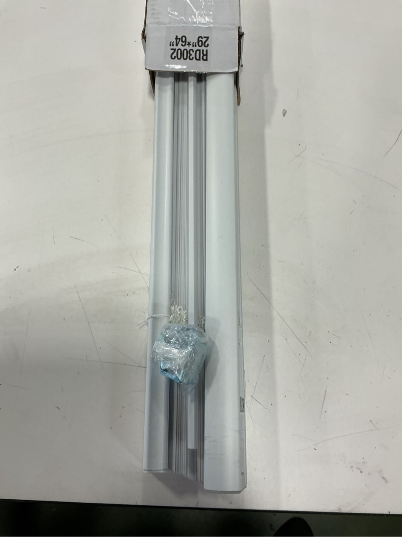 Condition photo showing Good Condition for Project-Source-Room-Darkening-1-in-Cordless-White-Vinyl-Room-Darkening-Mini-Blinds-Common-29-in-Actual-29in-x-64-in