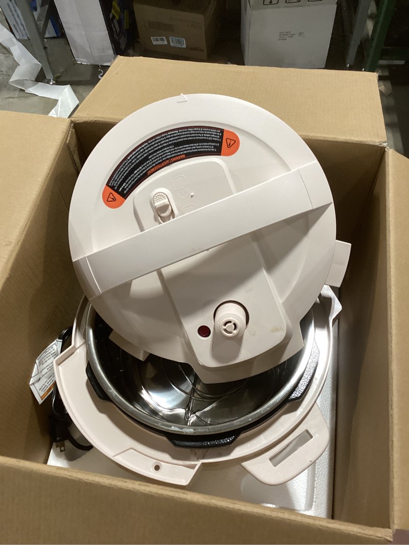 Condition photo showing As Is for Instant Pot 4QT RIO Mini 7-in-1 Multi-Cooker, Pressure Cooker, Slow cook, Sauté, Steam, Rice Maker, Yogurt, & Warmer, Rosewater, 4 Quarts Rosewater 4 Quarts